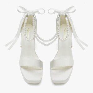 NWT In Box Wedding Bridal Shoes Heels  Size 8 Ivory